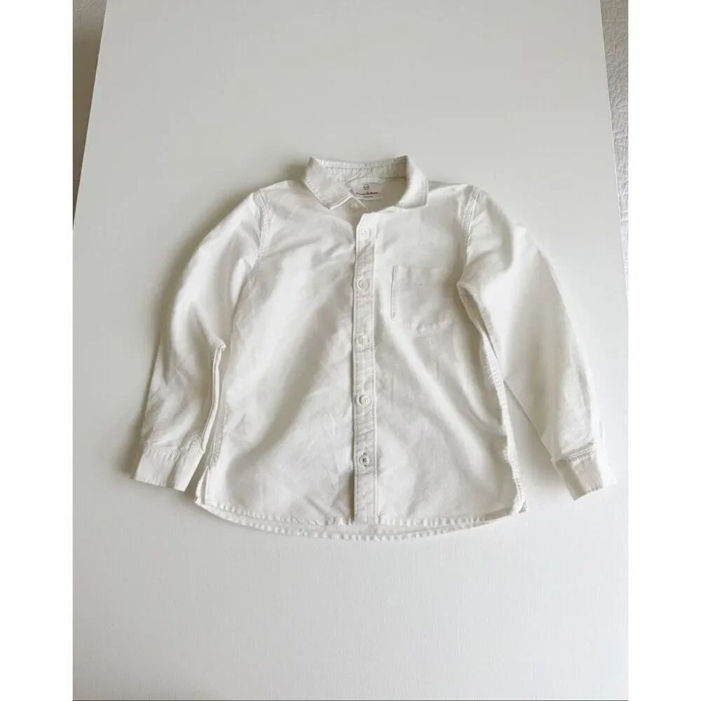 Hanna Anderson Boys Botton Down Dress shirt size 110 /5 US